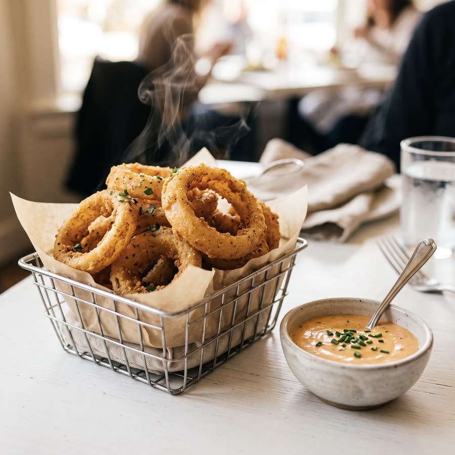 Golden onion rings